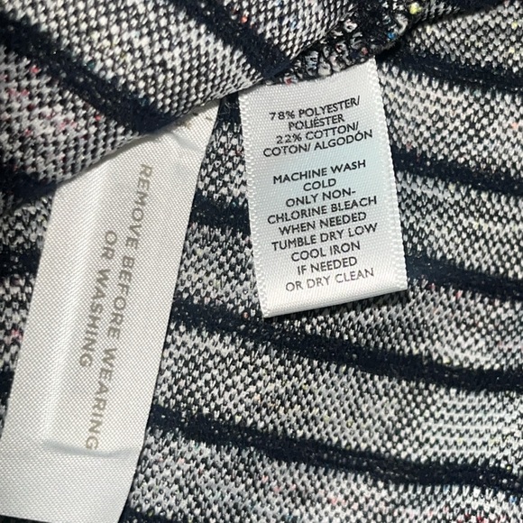 Loft Mini Skirt Wrap Style Size Small Striped Terrycloth Textue - Picture 7 of 9